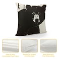 thumbnail image 4 of Qinduosi  Throw Pillow Cover Don't Wake The Bear  Inch Portrait Cool Animal Funny Quote Black White Square Pillow Case Cushion Cover for Home Car Decorative  Linen, 4 of 5