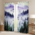 thumbnail image 2 of Homewish Woodland Pine Tree Black Out Curtains for Men, Nature Landscape Curtains Pack of 2 (42x63 Each), Purple Rustic Farmhouse Bedroom Curtains, Curtains and Drapes Bedroom Decor, 2 of 6
