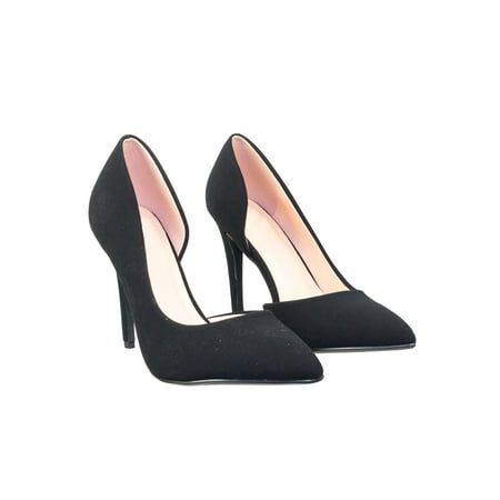 Zumba by Aquapillar, Classic Pointed Toe Dress Pump w Half Dorsay Side Cut, Women Office (Best Black Pumps For Office)