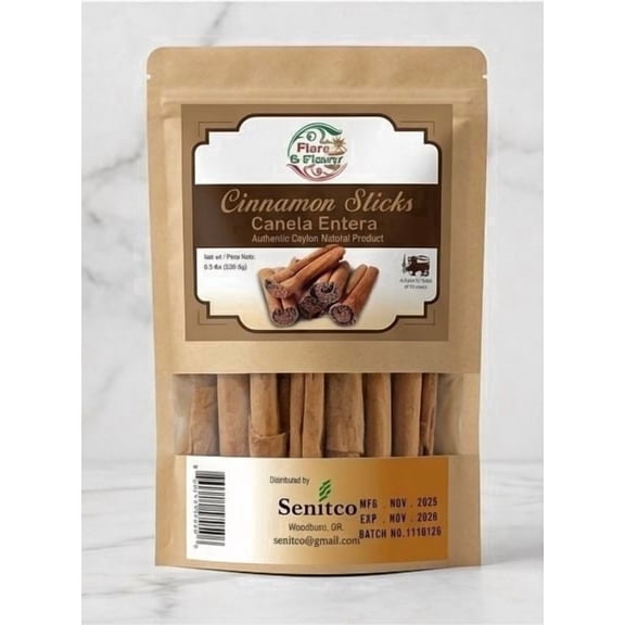 Flare & Flavor Cinnamon Sticks Ceylon Raw Gluten-Free 0.5 lbs
