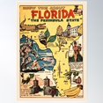 thumbnail image 2 of Florida Vintage Poster Poster Wall Art, Modern Wall Decor For Living Room Bedroom, 8x12 UNFRAMED, 2 of 3