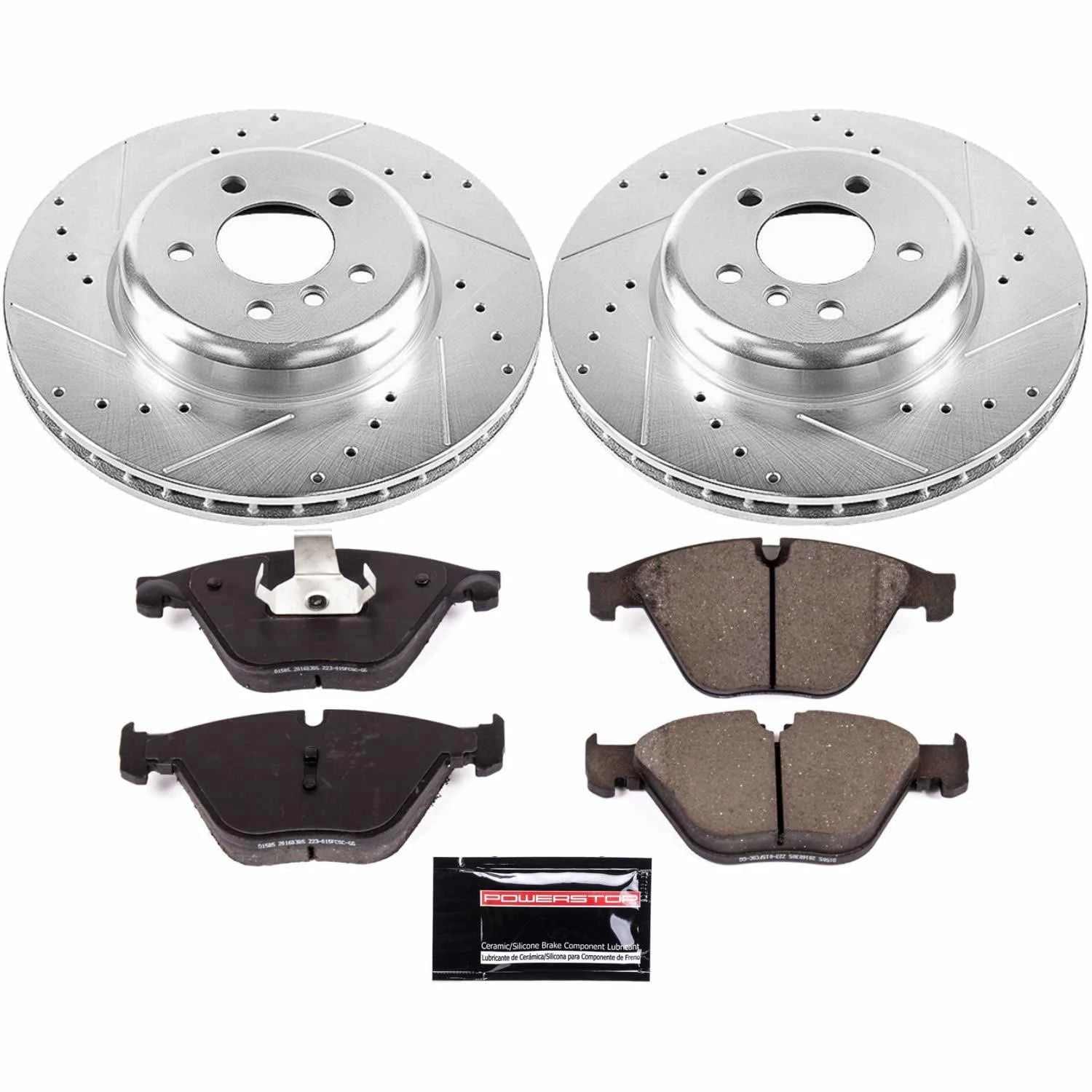 PowerStop Front Z23 Evolution Sport Carbon-Fiber Ceramic Brake Pad and Drilled & Slotted Rotor Kit Fits: BMW Select Models K6581