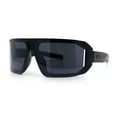 thumbnail image 5 of Locs USA Flag Oversized Wrap Around Gangster Plastic Biker Sunglasses [B/W - Black], 5 of 7