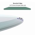 thumbnail image 5 of 24" Round Transparent Tempered Glass Table Top, 1/2" Thick Beveled Polished Edge, Multipurpose for Home Office Hotel Glass Countertop, Easy to Clean, 5 of 9