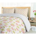thumbnail image 5 of Ambesonne Blush Pink Duvet Cover Set, Branches and Butterflies, 2-Calking, Blush Pale Green White, 5 of 7