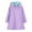 Purple, variant on OSOLU Toddler Hooded Sweatshirt Dress For Girls New Solid Color School Dress For Spring Autumn Baby Classic Dailywear, 4-5 Years