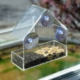 thumbnail image 2 of Plastic Window Pet Feeder Transparent Tray Birdhouse Hanging Suction Cup Animal Feeding House, 2 of 7