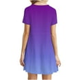 thumbnail image 6 of JTZGDY Dresses for Women Casual Tie Dye Gradient Color Block Print Summer Short Sleeve Round Neck Graphic Tshirt Dress Loose Flowy Beach Vacation Sundress Purple XXL, 6 of 6