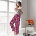 thumbnail image 4 of Uemuo Orchids Flowers Pattern Women's Wide Leg Palazzo Lounge Pants with Pockets Light Weight Loose Comfy Casual Pajama Pants-Small, 4 of 9