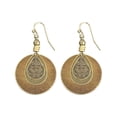 thumbnail image 2 of Boucles d'Oreilles Sculptées en Lin et Style Ethnique Rétro Bohème pour Femmes, 2 of 6