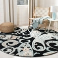 thumbnail image 2 of SAFAVIEH Wyndham Dulcibella Floral Wool Area Rug, Black/Multi, 5' x 8', 2 of 10