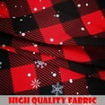 thumbnail image 4 of Christmas Snowflake Round Table Cloths Red Black Buffalo Plaid Tablecloth 60 inch Cover Mat Spill Proof Table Covers for Kitchen Party Dinner Tabletop Decoration, 4 of 6