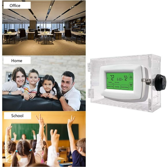 Sentmoon Prime Day Deals 2024 Canada Universal Thermostat Lock Box With Key, Transparent Large Thermostat Protective Cover, Suitable For Wall Thermostats Deals of the Day Clearance Prime