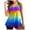 Multicolor, variant on CALAFEBILA Women's Swimsuit 2 Piece Modest Tankini Summer Tie Dye Seaside Bathing Suits