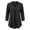 Black, variant on HCYSFG Womens Button T Shirts V Neck 3/4 Sleeve Ruched Front Solid Color Relaxed Fit Casual Tees Fall Everyday Wear Tunic Tops