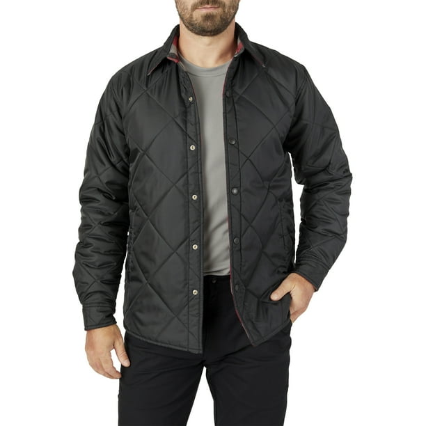 dickies quilted flannel shirt jacket