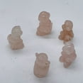thumbnail image 6 of Adorable 1 Carved Rose Quartz Monkey Animal Bead, 6 of 12