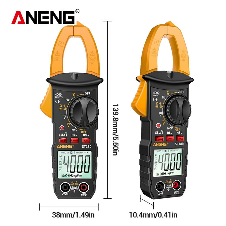ANENG ST180 4000 Counts Digital Clamp Meter AC Current Multimeter