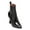 Black, variant on Womens Black Pull Tab Cushioned Grand Ambition York Pointed Toe Sculpted Heel Zip-Up Leather Dress Booties 5 B