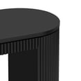 thumbnail image 5 of EUROCO 59.2" Long Curved Console Table with Vertical Stripe , Narrow Sofa Table Behind The Couch, Wooden Rectangular Entryway Table for Entrance, Hallway, Living Room, Black, 5 of 7