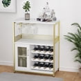 thumbnail image 2 of Wine Bar Rack Cabinet with Detachable Wine Rack, Bar Cabinet with Glass Holder, Small Sideboard and Buffet Cabinet, 2 of 6