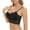 Black, variant on Naughtyhood Woman's Wirefree Bra Fashion Longline Floral Lace Beauty Back Solid Strap Wrap Hollow Out Bra Breathable Underwear