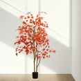 thumbnail image 2 of Kselythan 4FT/5 FT/6FT Faux Maple Tree, Large Faux Floor Plant Fake Silk Trees with Pot, Indoor Outdoor Decor, 2 of 6