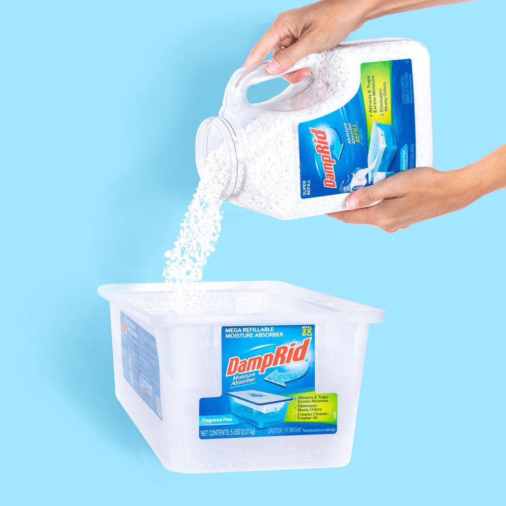 Damp Rid 7.5 lb. Fragrance free, Moisture Absorber, Odor eliminator Refill 1PK