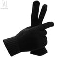 thumbnail image 2 of Gustave Men Women Thermal Insulated Winter Warm Gloves Touch Screen Texting Gloves Elastic Cuff Soft Knit Wool "Black", 2 of 9