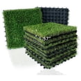 thumbnail image 3 of Green artificial turf tiles interlocking garden landscape, 3 of 12