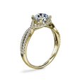 thumbnail image 3 of 1.20 Carat Excellent Round Cut Real Diamond Latest Design Solitaire with Accents Engagement Ring for Ladies Solid 14K Yellow Gold Size 7.5, 3 of 4