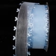 thumbnail image 2 of The Ribbon People Pale Blue Heart Edged Organdy Craft Ribbon 1.5" x 44 Yards, 2 of 2