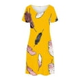 thumbnail image 4 of Patlollav Womens Fashion Summer Print Short-Sleeved V-Neck Casual Dress, 4 of 6