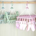 thumbnail image 1 of 36 Clips Folding Clothes Hanger Children Adults Clothes Dryer Windproof Socks Underwear Plastic Drying Rack, 1 of 9
