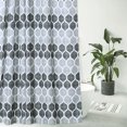 thumbnail image 3 of EastVita Polyester Fabric Geometric Pattern Bathroom Decoration Water-repellent Mildew-resistant Shower Curtain, 3 of 6