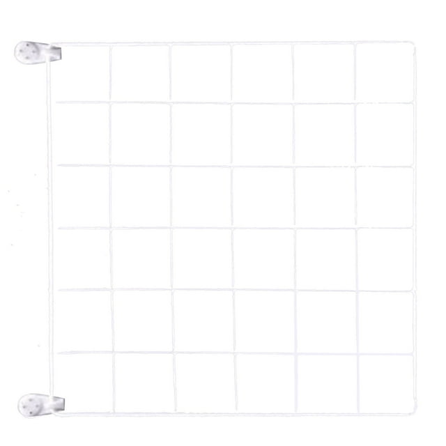 Grid Panel Wall Organizer, Iron Mesh Storage Rack for Photo, Pendant and Small Items with Flexible Installation, Minimalist Design for Home, Office and Shopping Mall