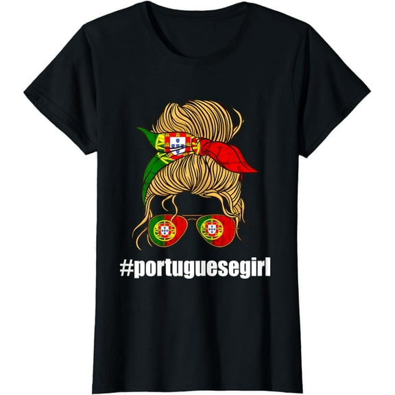 Portugal Portuguese Girl Strong Woman Portuguese Flag T-Shirt mens t shirt，black，women，funny，misfits，men，journey，t-shirt
