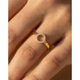 thumbnail image 4 of Modern Geometric Circle Halo Ring - 18K Gold Plated Minimalist Open Circle Band with Shimmering Pave Cubic Zirconia for Women, Contemporary Fashion Jewelry, 4 of 4