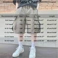 thumbnail image 3 of ZACPNCV Boy's Baggy Cargo Shorts Straight Leg Cool Shorts Flap Pocket Letter Patched Short Olive Green 13-14 Years, 3 of 5