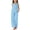 y6 Sky Blue, variant on Back To School Outfits for Girls Size 7-8 Girls Linen Matching Pants Set 2 Piece Summer Outfit Baggy Flowy Palazzo Pants and Open Back Cami Top Solid Elegant Clothing