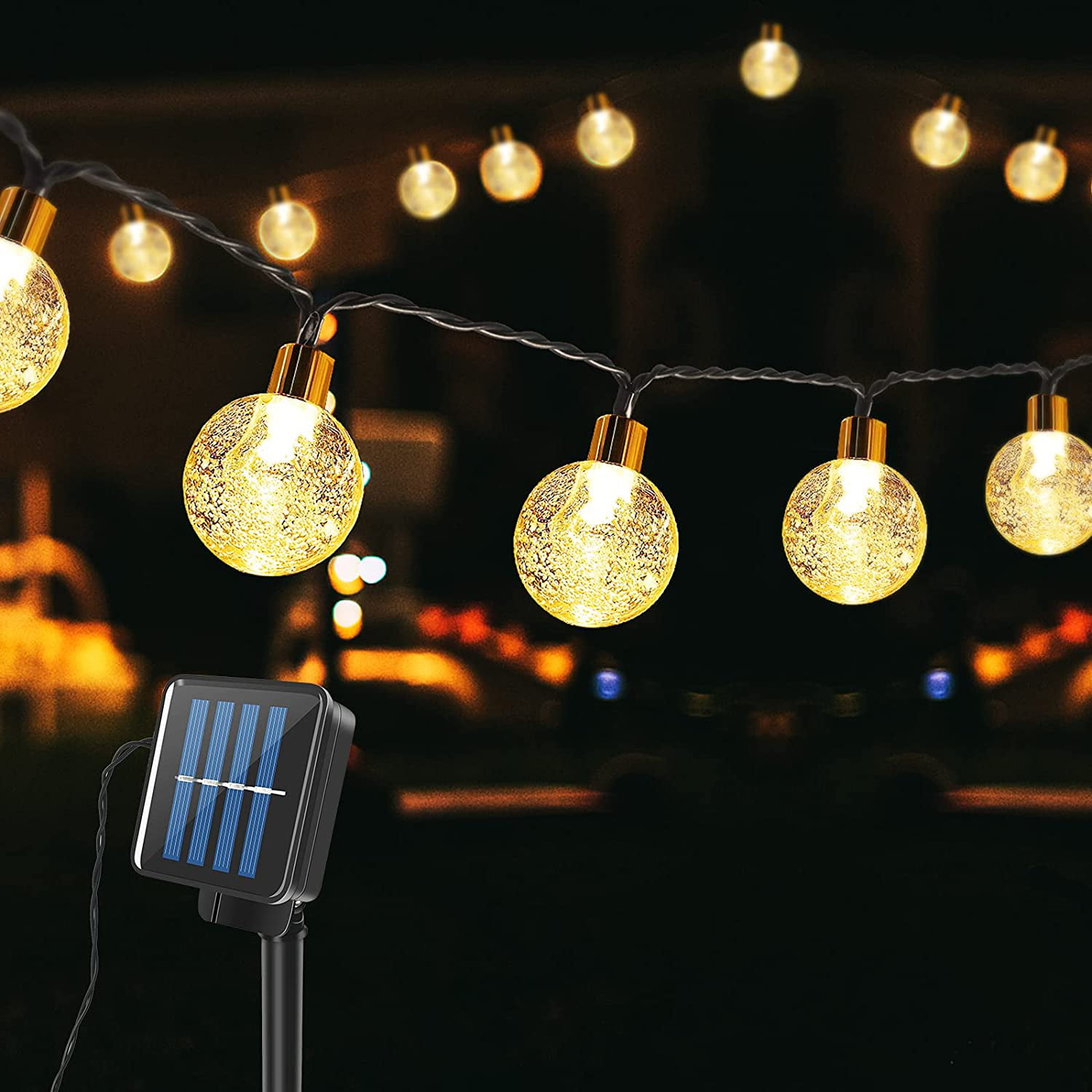 Solar Powered 30/60 LED Star Fairy String Lights Garden Wedding Xmas Party Lamps 