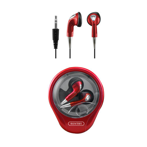 sentry wind ups stereo earbuds with case