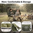 thumbnail image 3 of Oversize Double Camping Chair with Canopy Shade, Portable Loveseat for Outdoor Soccer Events, Beach, or Camping with Storage Bags, 3 of 11