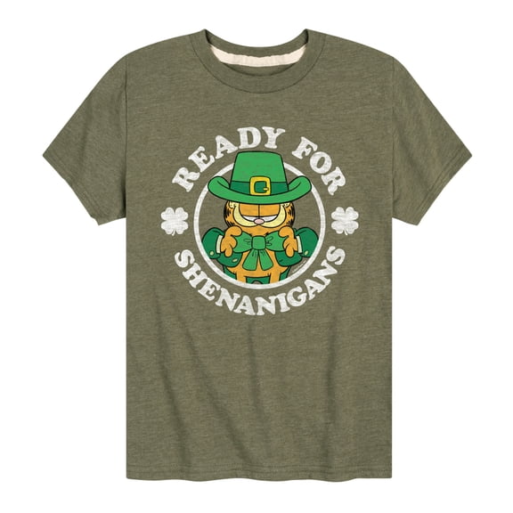 Garfield - Ready For Shenanigans - Toddler And Youth Short Sleeve Graphic T-Shirt