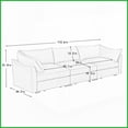 thumbnail image 6 of Modern 4-Seat Chenille Sofa with Storage Drawers - Oversized Wide Seat for Living Room, Wheat, 6 of 22