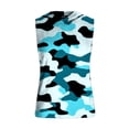 thumbnail image 6 of DDAPJ pyju Sleeveless Hoodies for Men Workout Hooded Tank Tops Camouflage Print Bodybuilding Cut Off T Shirt Athletic Muscle Shirts Blue M, 6 of 8