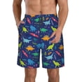 thumbnail image 1 of Fotbe Dinosaurs Adventure Trajes de Baño Estampados para Hombre, Shorts de Verano de Secado Rápido, Ropa de Playa, Bañadores-Small, 1 of 6