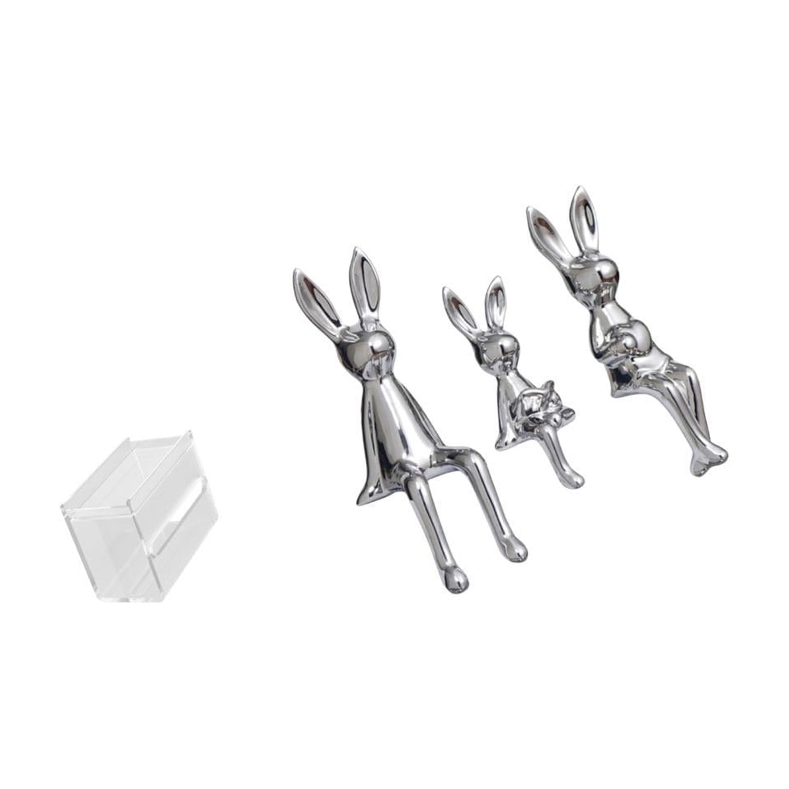 Fiocias Tissue Case Wall Mounted Toilet Paper Storage Box Acrylic Toilet Tissue Towel Holder Figurine Sculpture Sitting Statue Ornament Stable Acrylic Suitabl