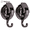Gun-Black, variant on Heavy Duty Suction Cup Hooks for Shower Wall, Lever Lock Bath Towel Hooks for Inside Shower, Rustproof Removable Wreath Hanger for Glass,Polished Silver, 2 Pack