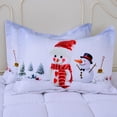 thumbnail image 2 of HOMESMART Set of 2 White Digital Printed Microfiber Comforter Size Queen Shams Breathable Durable Ultra Soft Warm Cozy Winter Bedspread Bedding Set Theme Pattern Christmas Gifts, 2 of 4